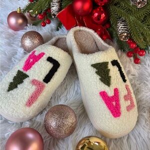 Fa La La Christmas Slippers